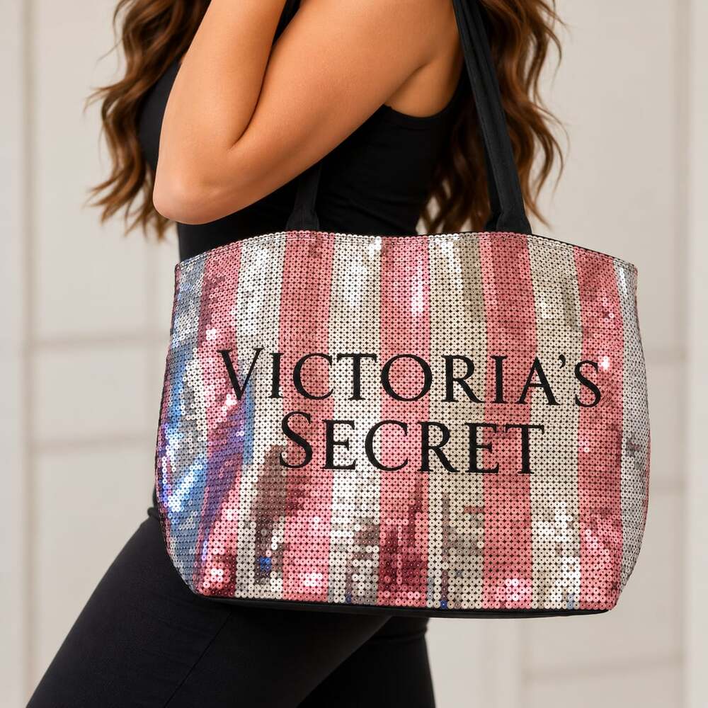 Victoria's Secret Pink Sequin Tote Bag